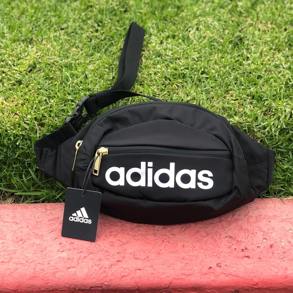 adidas Bags Adidas Fanny Pack Core Waist Pack Black Gold B75 Poshmark